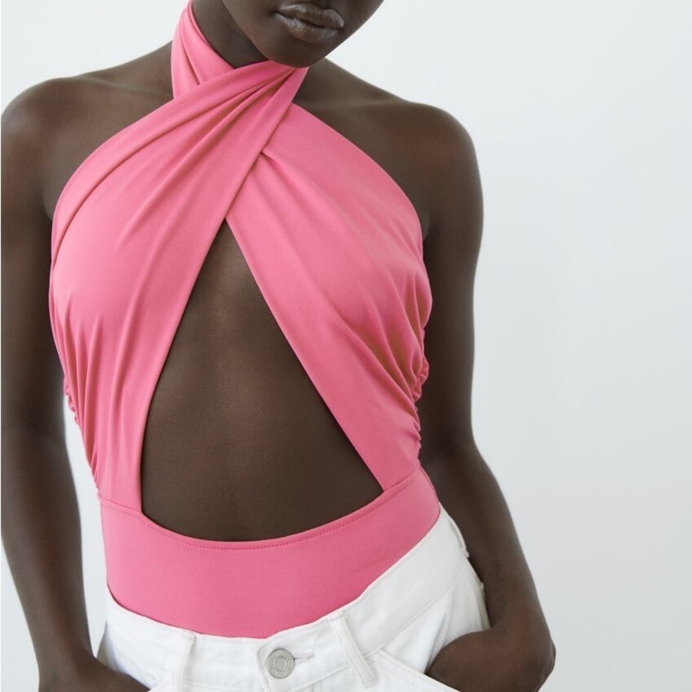Zara Neon Pink Bodysuit